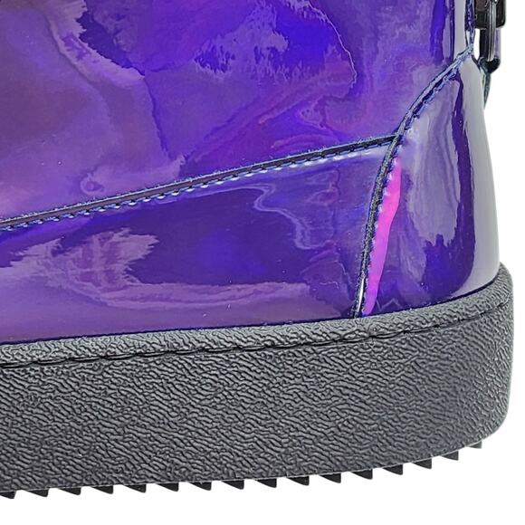 Giuseppe Zanotti Coby Metallic Leather Hi Top Sneakers EU 41 US 8 - New $1095 - Picture 9 of 10